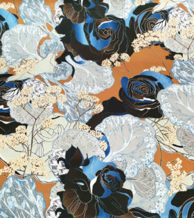 Digital Printed Duchess Satin - Abstract
