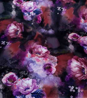 Digital Printed Duchess Satin - Floral