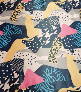 Digital Printed Duchess Satin - Patchwork