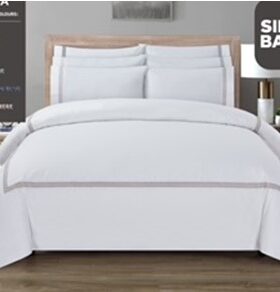 200T Embroidered Duvet Cover - Isabella
