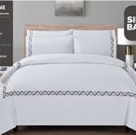 200T Embroidered Duvet Cover - Roxanne