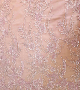 Reese Beaded Tulle - Dusty Pink