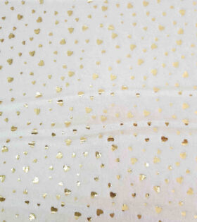 Coral Foil Look Fleece - Ivory