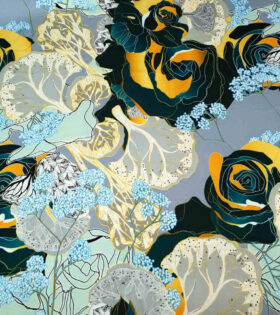 Printed Armani Satin - Abstract