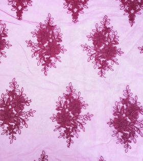 Corded Evening Tulle - Maroon