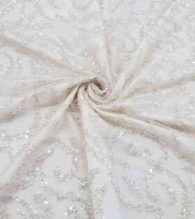 Embellished Evening Tulle - Nude