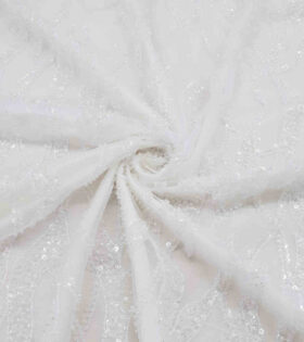 Embellished Evening Tulle - White