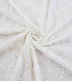 Embellished Evening Tulle - Ivory