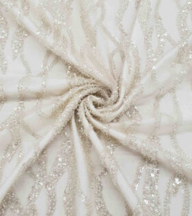 Embellished Evening Tulle - Nude