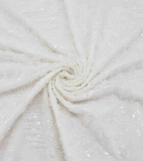 Embellished Evening Tulle - White