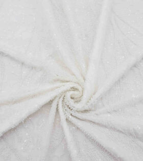Embellished Evening Tulle - White