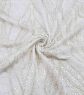 Embellished Evening Tulle - Platinum