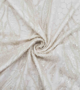 Embellished Evening Tulle - Nude