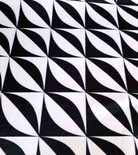 Digital Printed Duchess Satin - Abstract - White