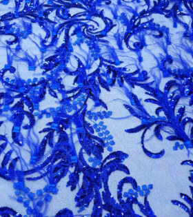 Coco Cord Feather Tulle - Royal Blue