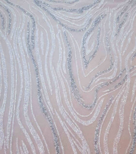 Clare Glitter Tulle - White