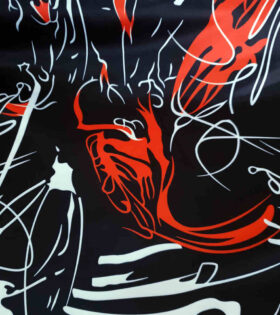 Digital Printed Duchess Satin - Abstract - Multicolored