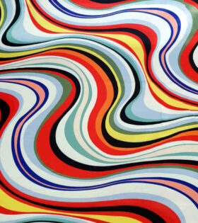 Digital Printed Duchess Satin - Abstract - Multicolored