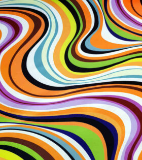 Digital Printed Duchess Satin - Abstract - Multicolored