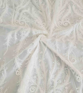 Embellished Evening Tulle - Ivory