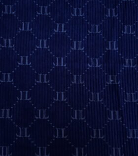 Printed Corduroy - Navy Blue