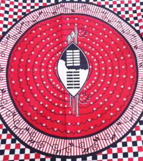 Khanga Poly Cotton - Shield - Red
