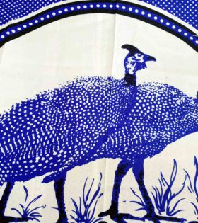 Khanga Poly Cotton - Guinea Fowl - Blue