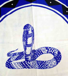 Khanga Poly Cotton - Snake - Blue