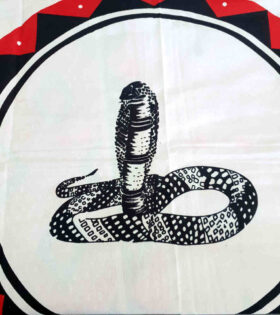 Khanga Poly Cotton - Snake - White