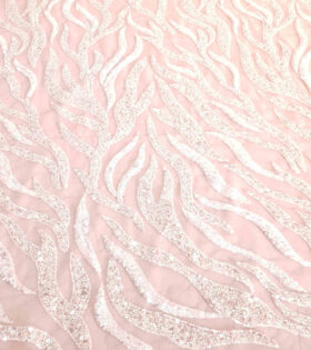 Rania Beaded Tulle - Peach