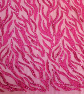 Rania Beaded Tulle - Cerise Pink