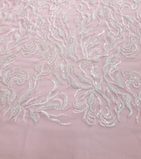 Bella Beaded Tulle - Rose