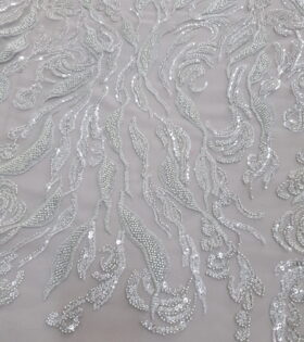 Bella Beaded Tulle - Grey