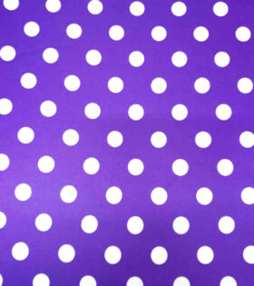 Digital Printed Duchess Satin - Polka Dots - Purple