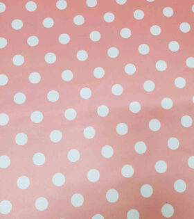 Digital Printed Duchess Satin - Polka Dots - Dusty Pink