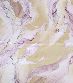Digital Printed Liquid Satin - Abstract - Olive