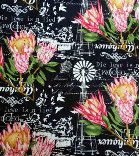 Printed Mini-Matt - Protea - Black