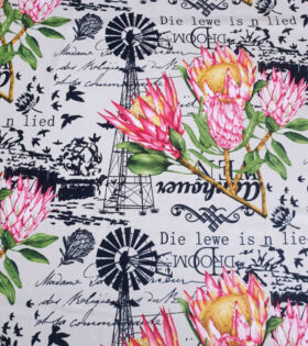 Printed Mini-Matt - Protea - Beige