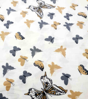 100% Turkish Printed Cotton - Butterflies