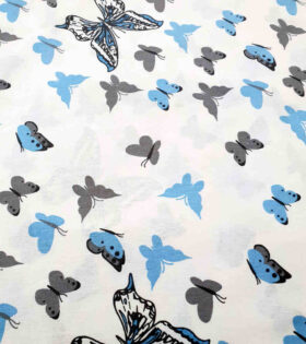 100% Turkish Printed Cotton - Butterflies