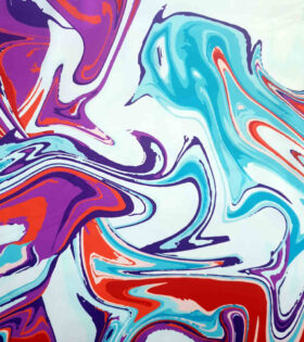 Lerato silk Satin - Abstract - Purple