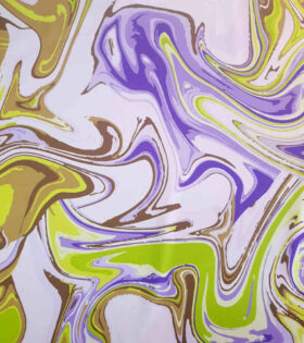 Lerato silk Satin - Abstract - Lime