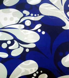 Lerato silk Satin - Abstract - Royal Blue