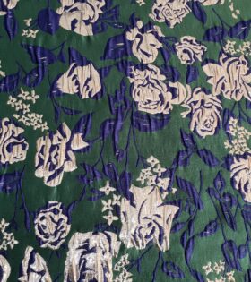 Rose Brocade - Emerald Green