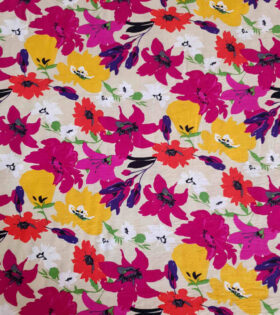 Printed Gause Linen - Beige