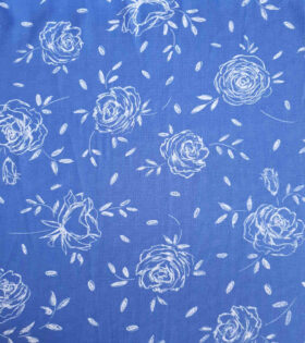Printed Gause Linen - Denim Blue