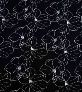 Printed Gause Linen - Black