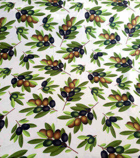 Printed Mini-Matt - Olives - White