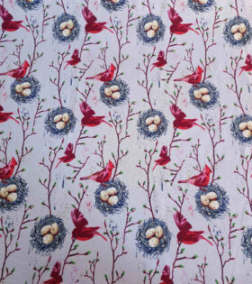 Printed Mini-Matt - Birds - Light Grey