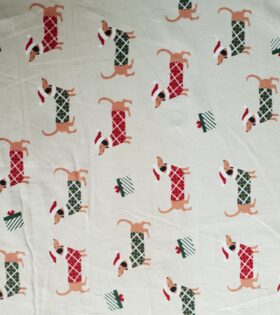 100% Printed Cotton - Christmas - Natural